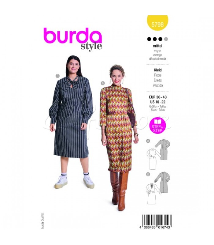 BURDA πατρόν φορέματα 5798