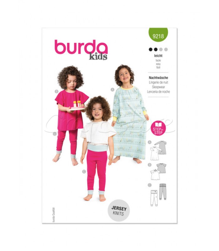 BURDA πατρόν πυτζάμες 9218