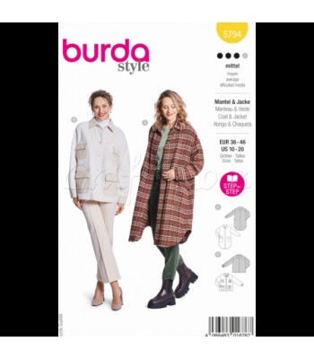 BURDA πατρόν παλτό 5794