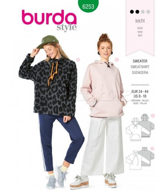  Burda Πατρόν Φούτερ 6253