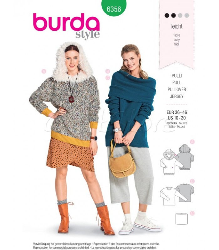 Burda Πατρόν Για Μπλούζες 6356